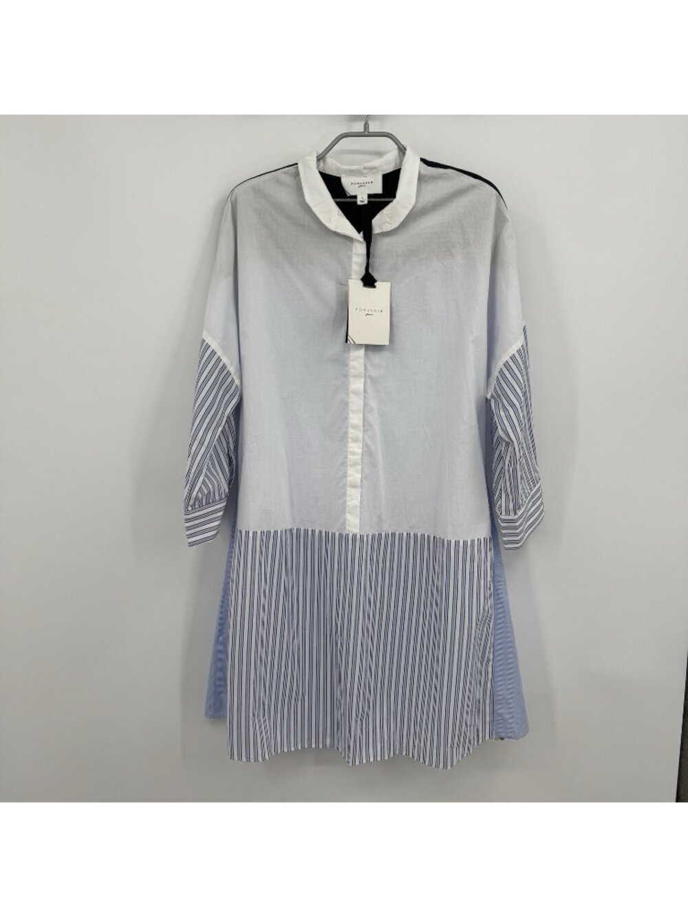 Pomander Place by Tuckernuck Colorblock Burnell Shirt Dress size L 100% Cotton